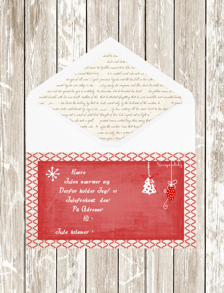 Danish invitation cards christmas