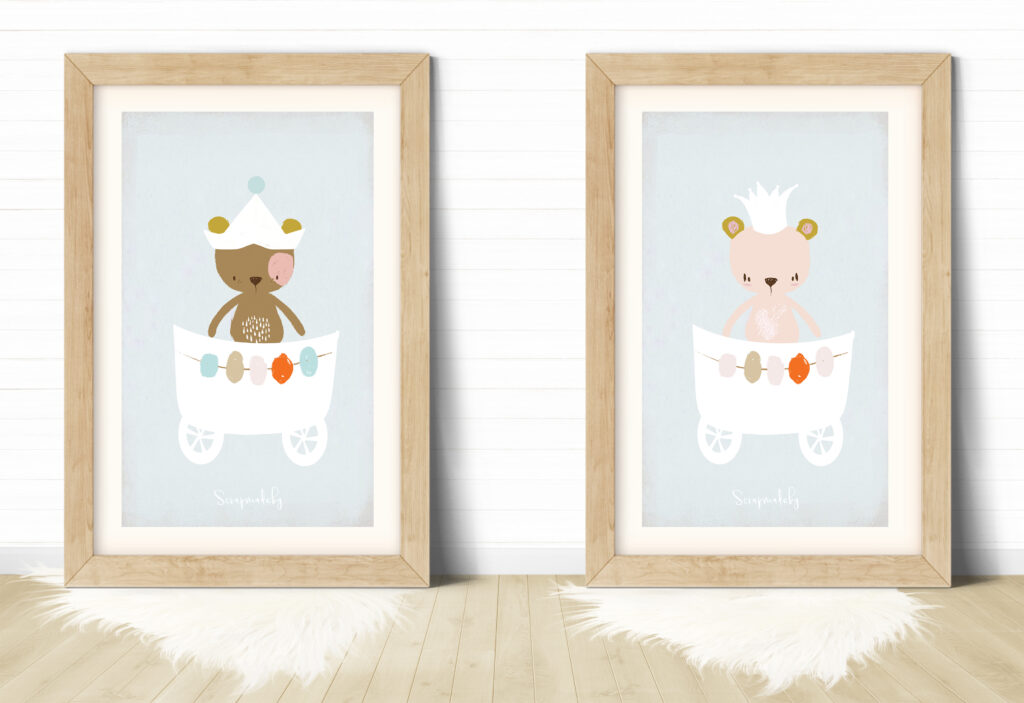 Design poster to baby boys