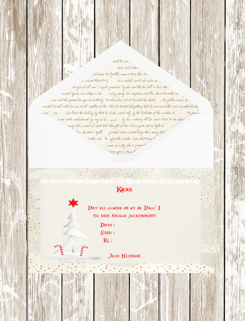 Danish invitation cards christmas