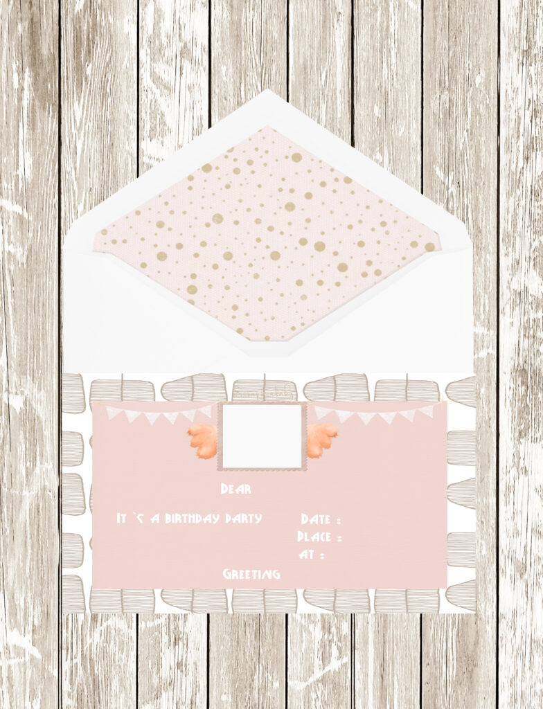 Invitation cards from girls