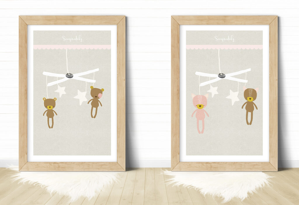 Design poster to baby girls