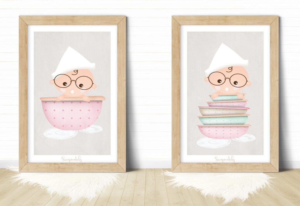 Design poster to baby girls