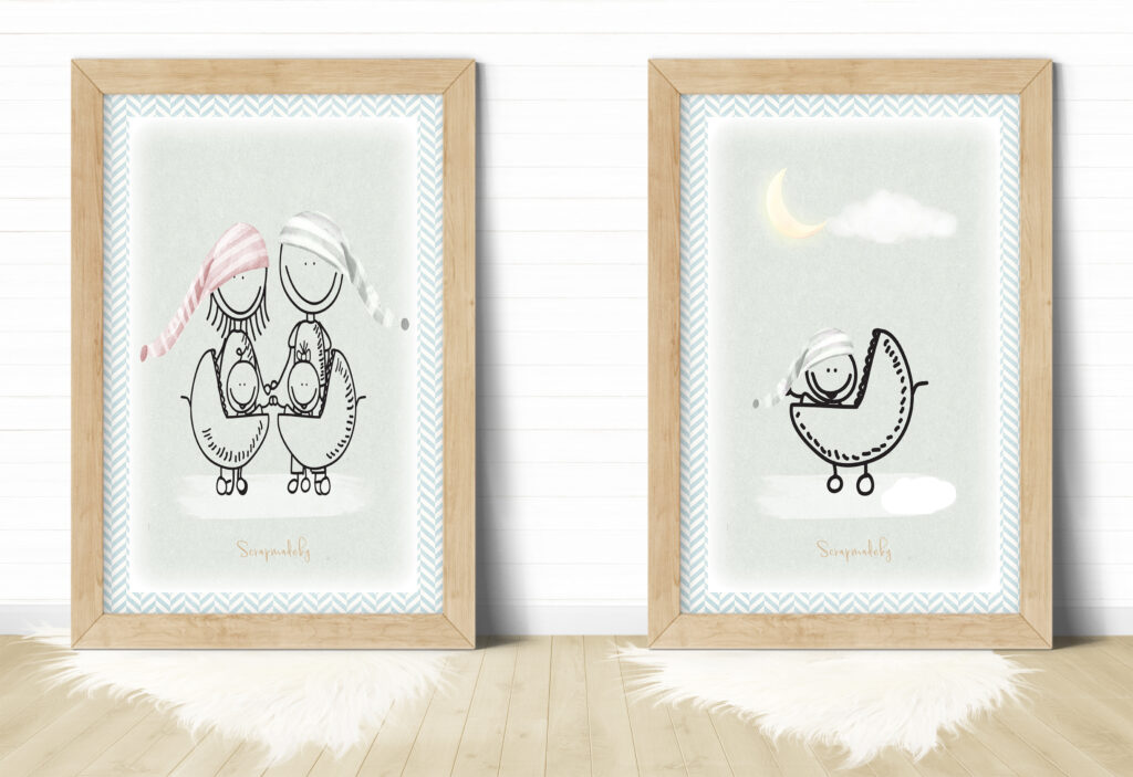 Design poster to baby boys