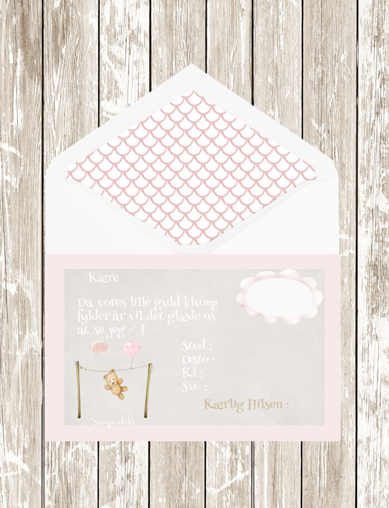 Danish invitation cards from baby