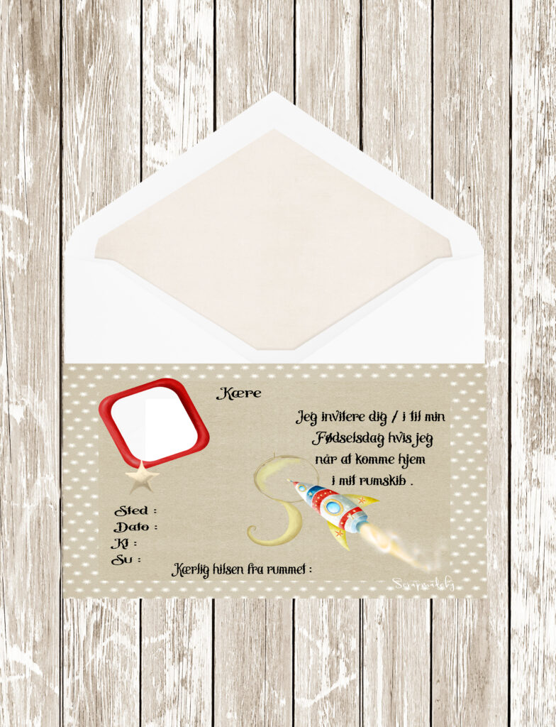 Danish invitation cards from boys