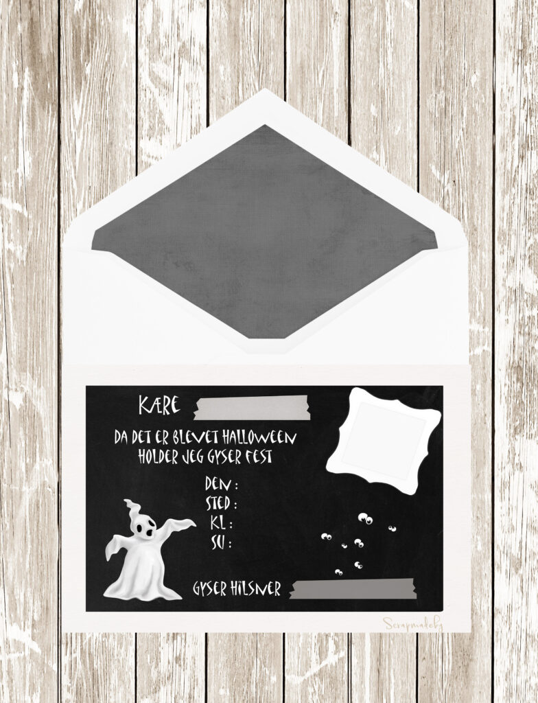 Danish invitation cards from boys