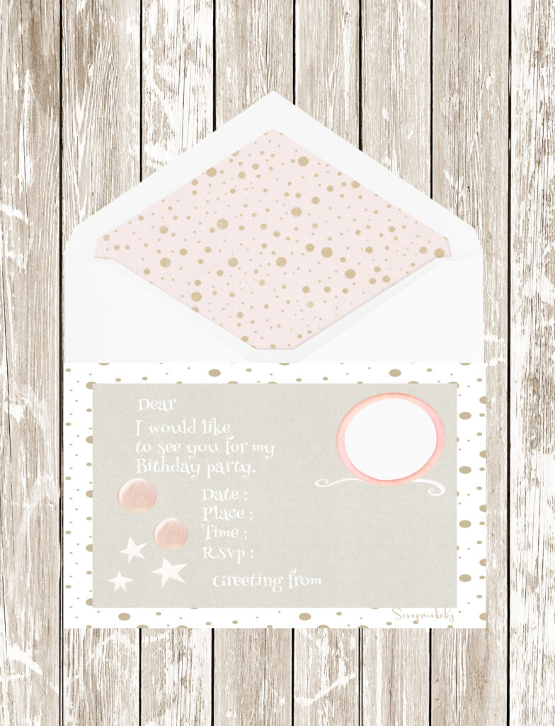 Invitation cards from girls