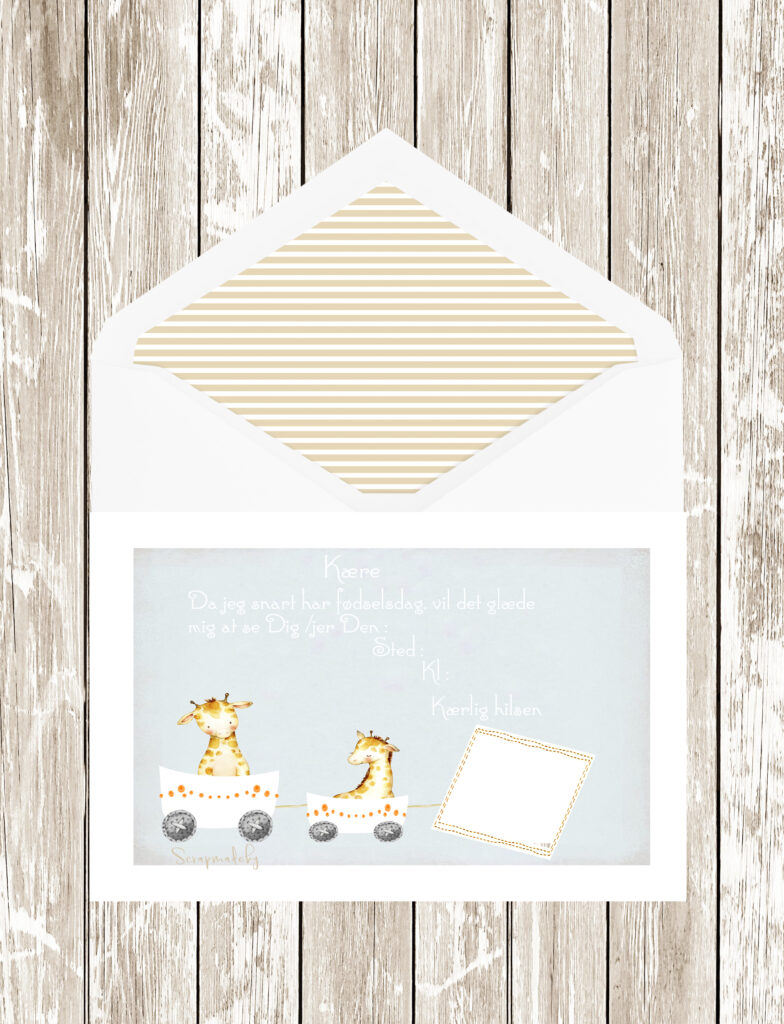 Danish invitation cards from baby