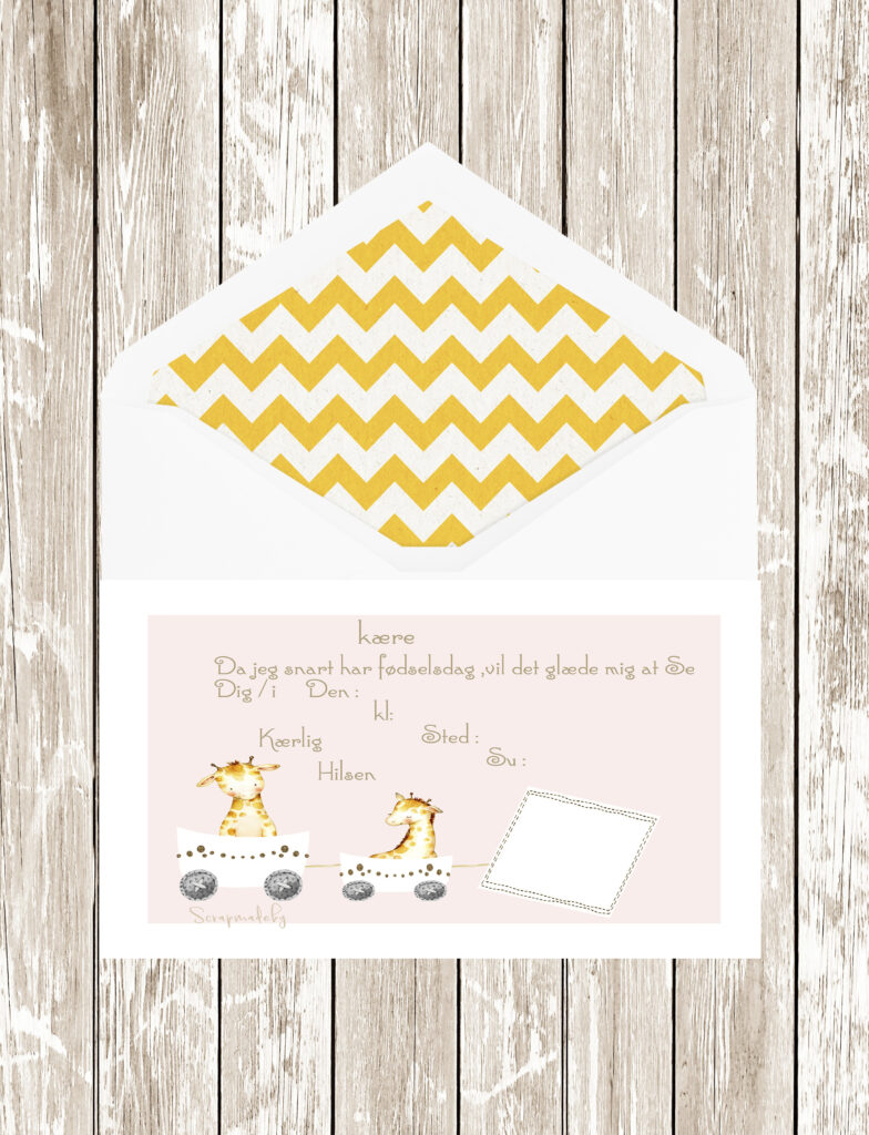 Danish invitation cards from baby