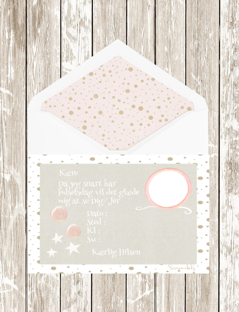 Danish invitation cards from girls