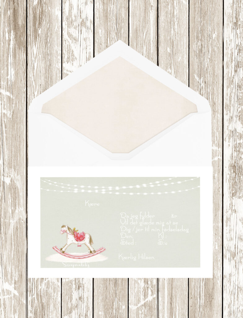 Danish invitation cards from baby