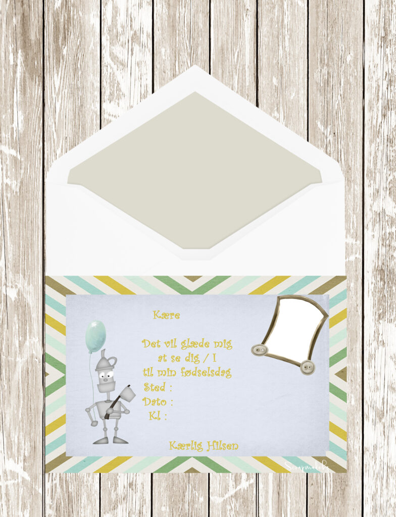 Danish invitation cards from boys