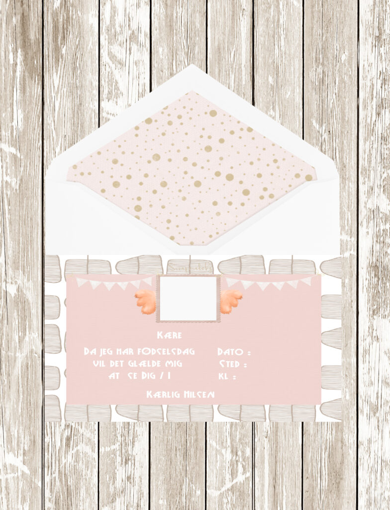 Danish invitation cards fro girls