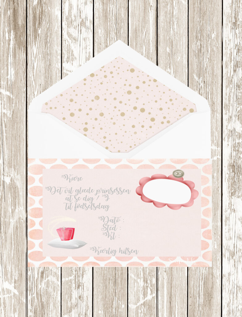 Danish invitation cards from girls