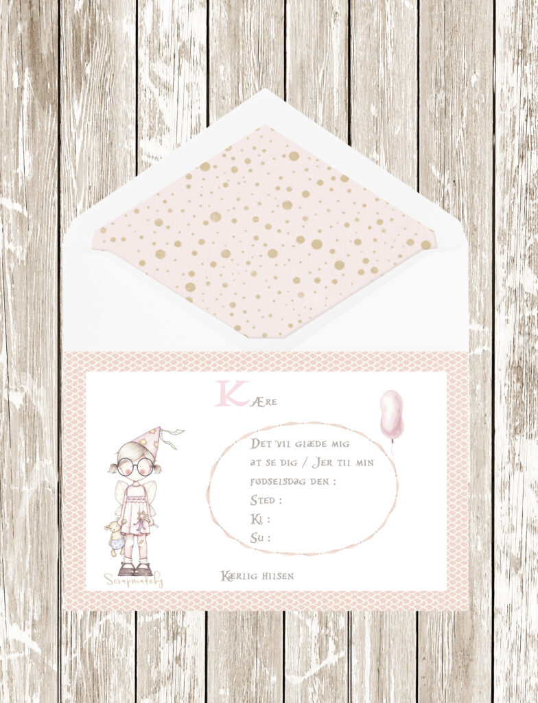 Danish invitation cards from girls