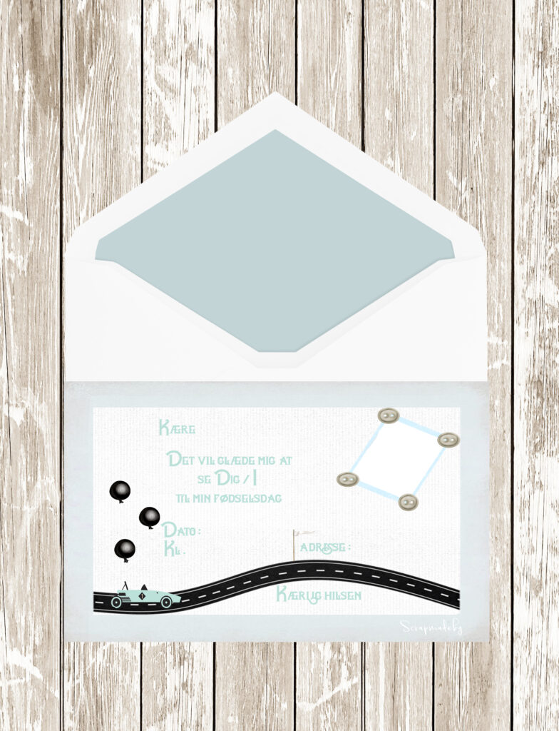 Danish invitation cards from boys