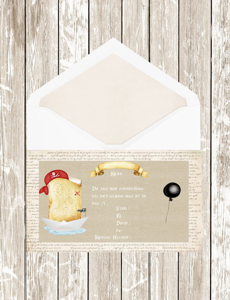 Danish invitation cards from boys