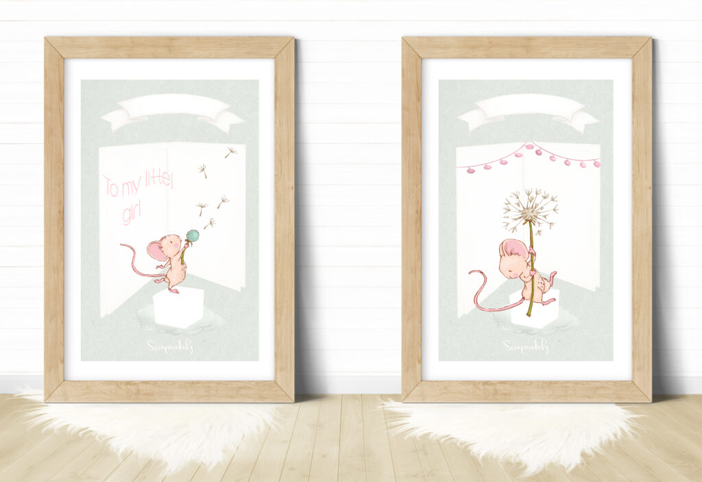 Design poster to baby girls
