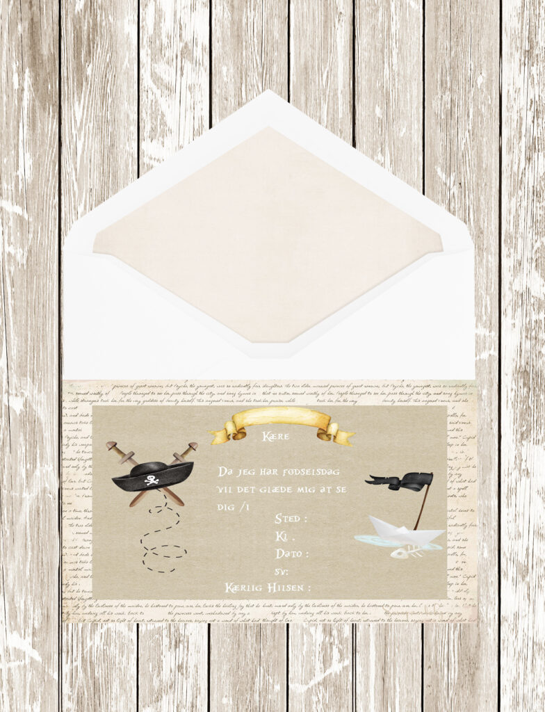 Danish invitation cards from boys