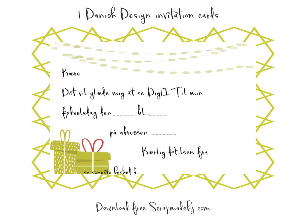 Danish invitation cards