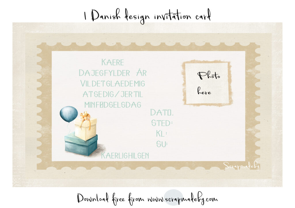 Danish invitation cards