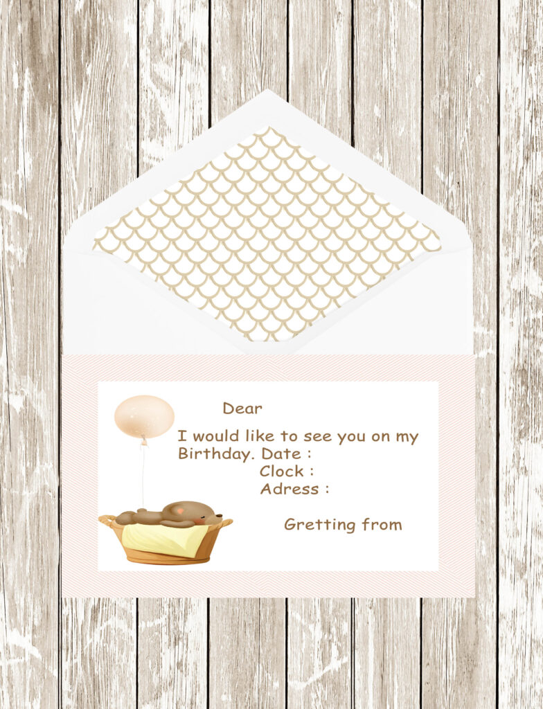 Invitation cards from baby