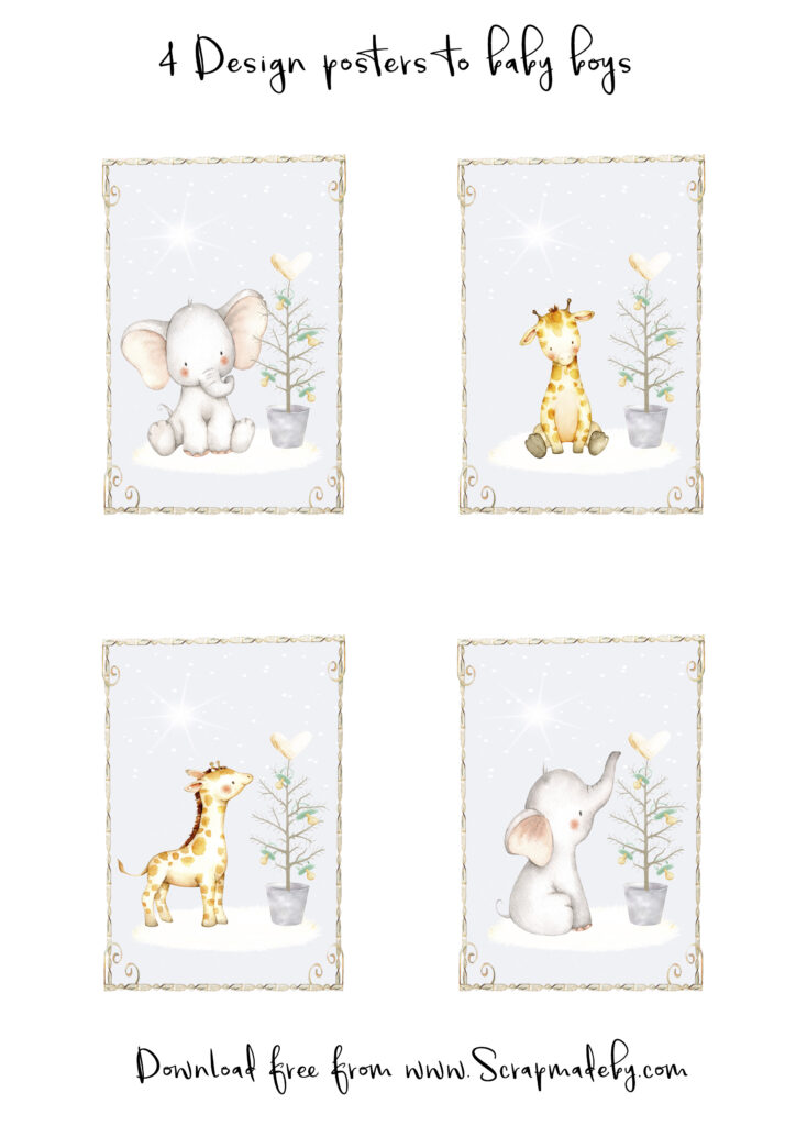Design poster to baby boys
