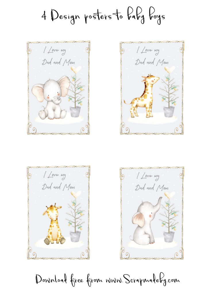 Design poster to baby boys