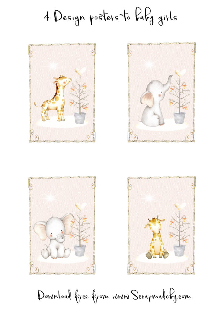 Design poster to baby girls