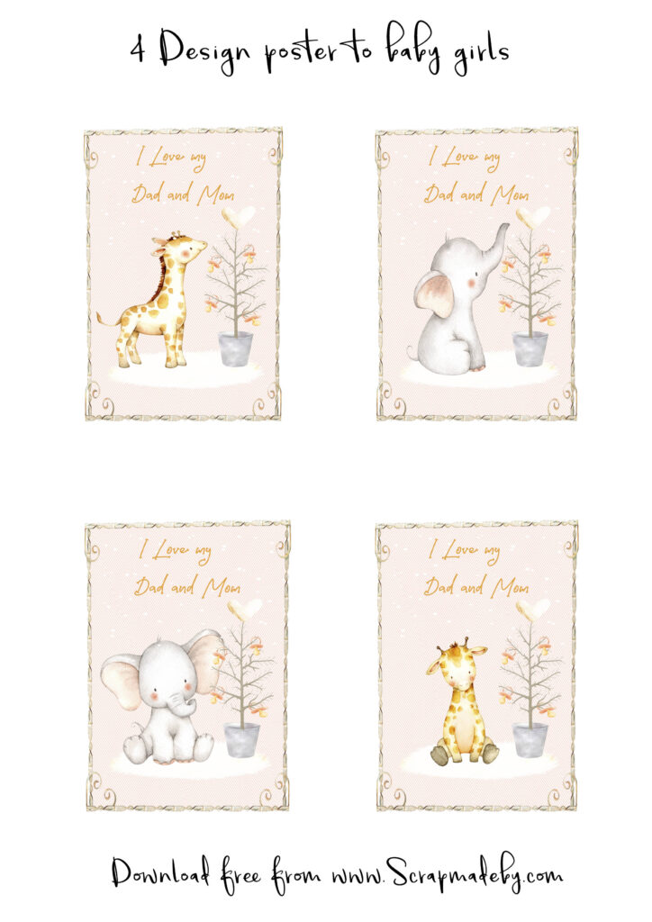 Design poster to baby girls