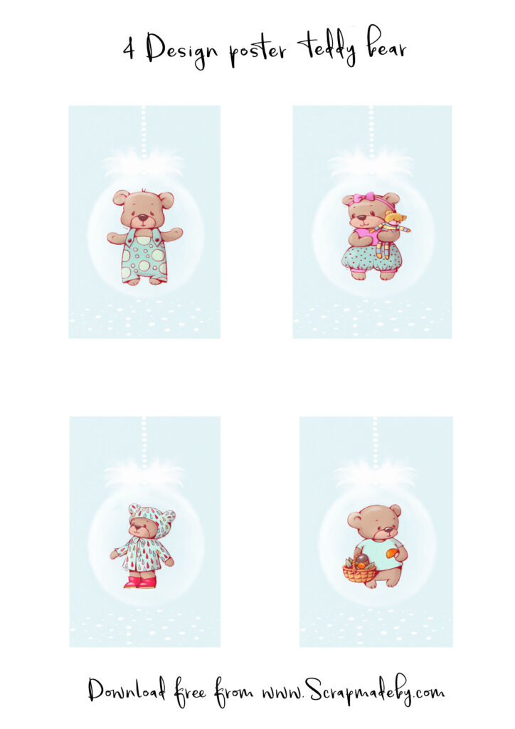 Design poster teddy bear