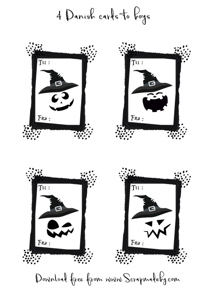 Danish cards to boys