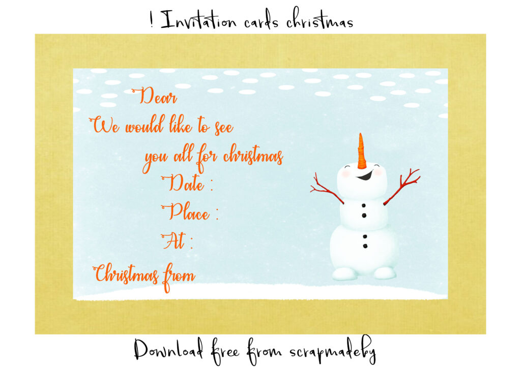 Invitation card christmas