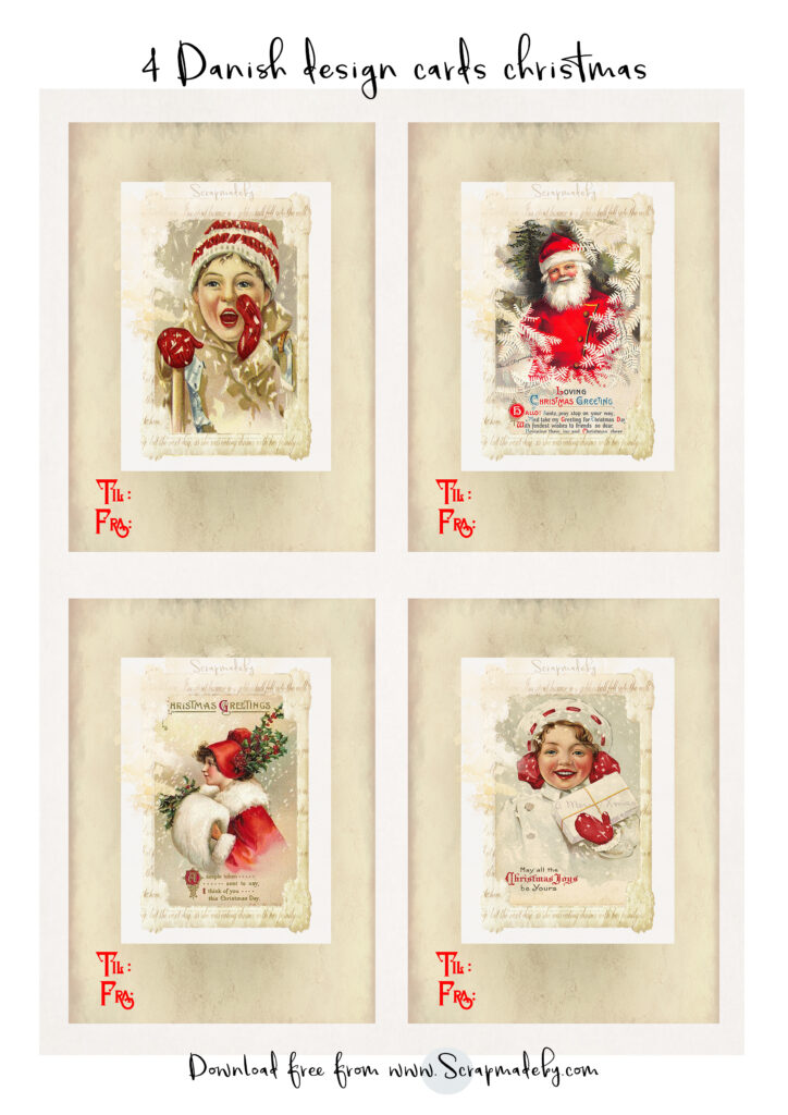 Danish cards christmas