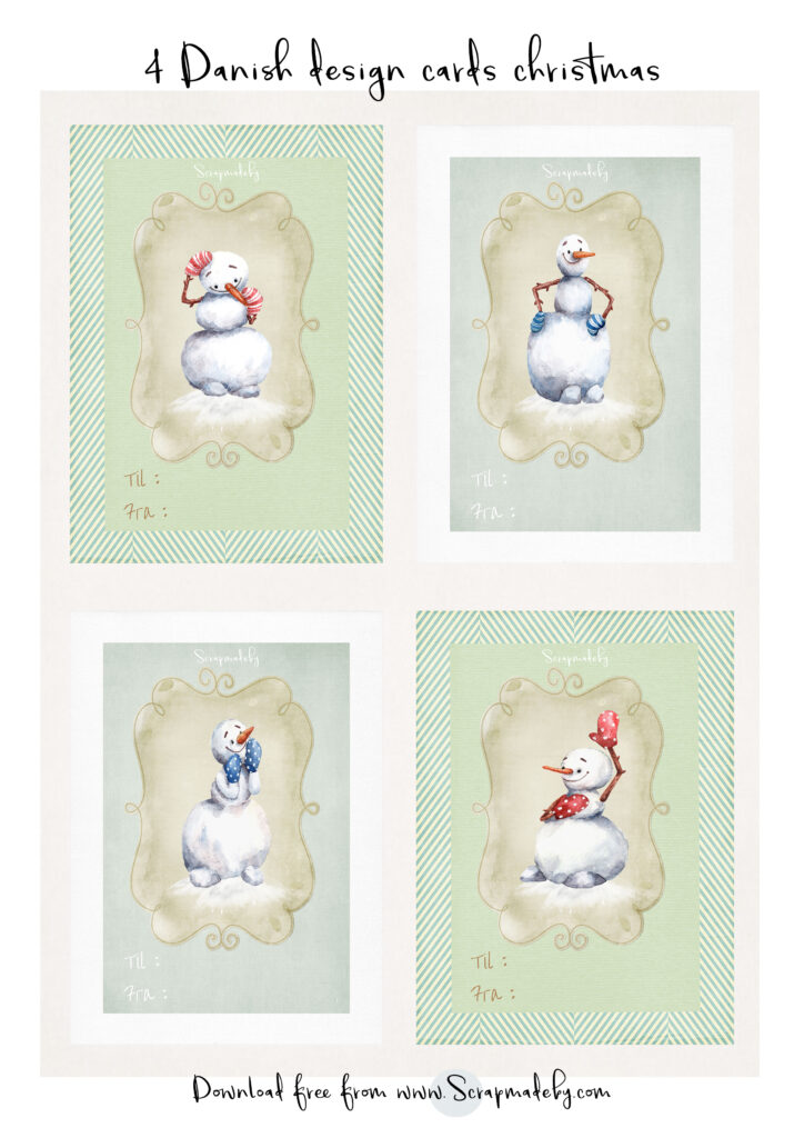 Danish cards christmas
