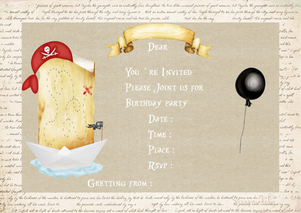 Design invitation from boys